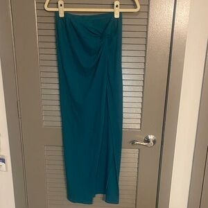 Elegant Teal Maxi Skirt